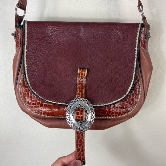 Ruby Firecat Handbags - Ruby Firecat Bag Leather Saddle Purse with Silver Buckle